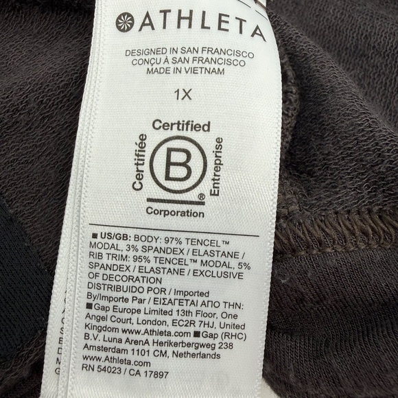 Athleta Cardigan Women 1X Brown Pranayama Restore Wrap Stretch Comfy Athleisure - Picture 9 of 14